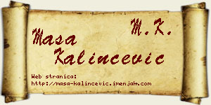 Maša Kalinčević vizit kartica